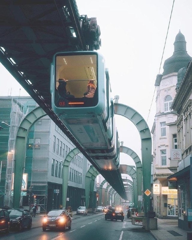 Единственный в мире подвесной трамвай - Вуппертальская подвесная дорога