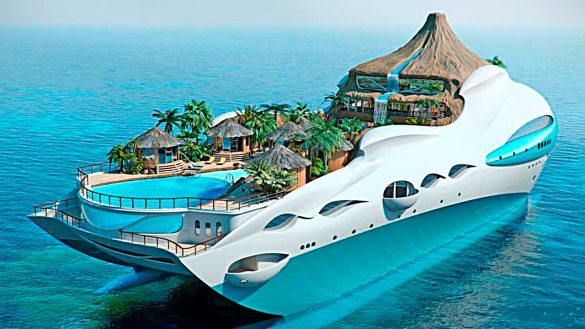 Яхта-остров Tropical Island Paradise